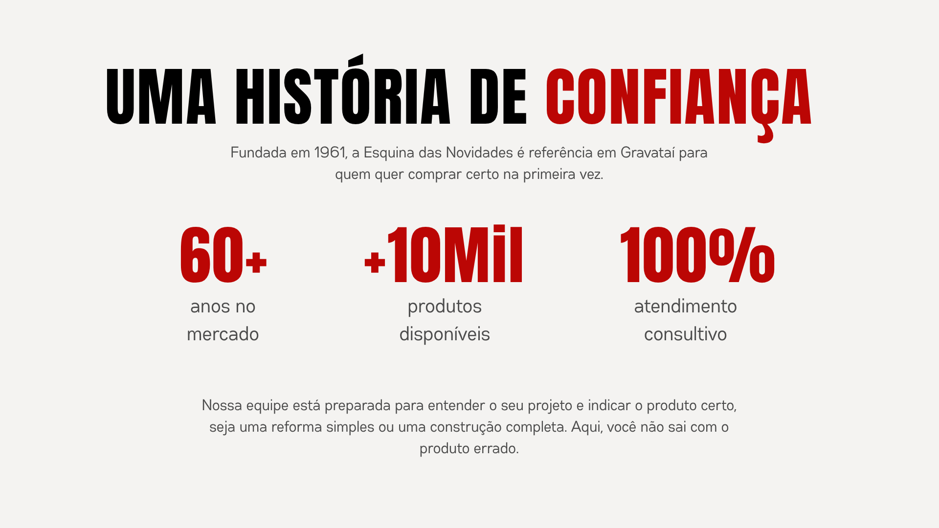 Uma história de confiança